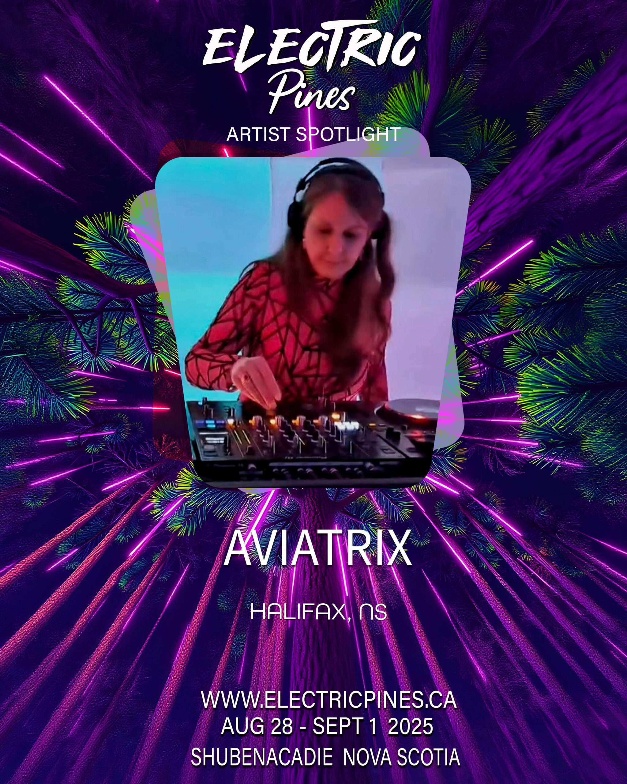 electric pines music festival, electric pines, nova scotia, canada, lineup, artists, electronic, dub, music festival