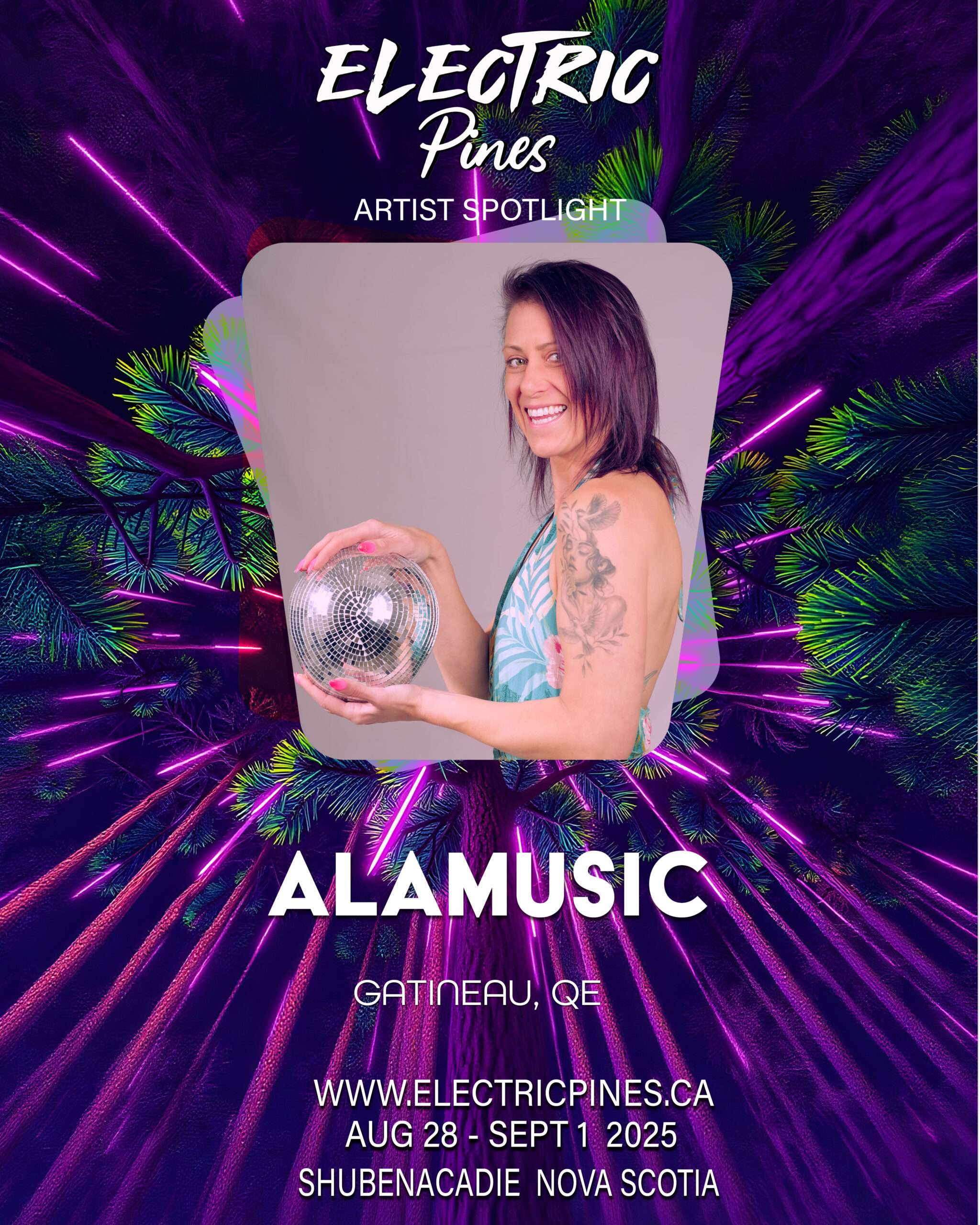 electric pines music festival, electric pines, nova scotia, canada, lineup, artists, electronic, dub, music festival