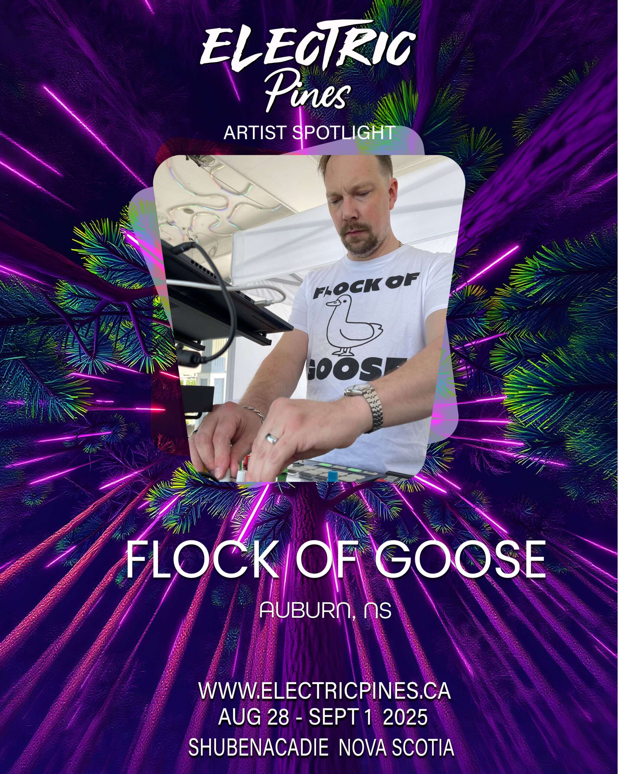 electric pines music festival, electric pines, nova scotia, canada, lineup, artists, electronic, dub, music festival