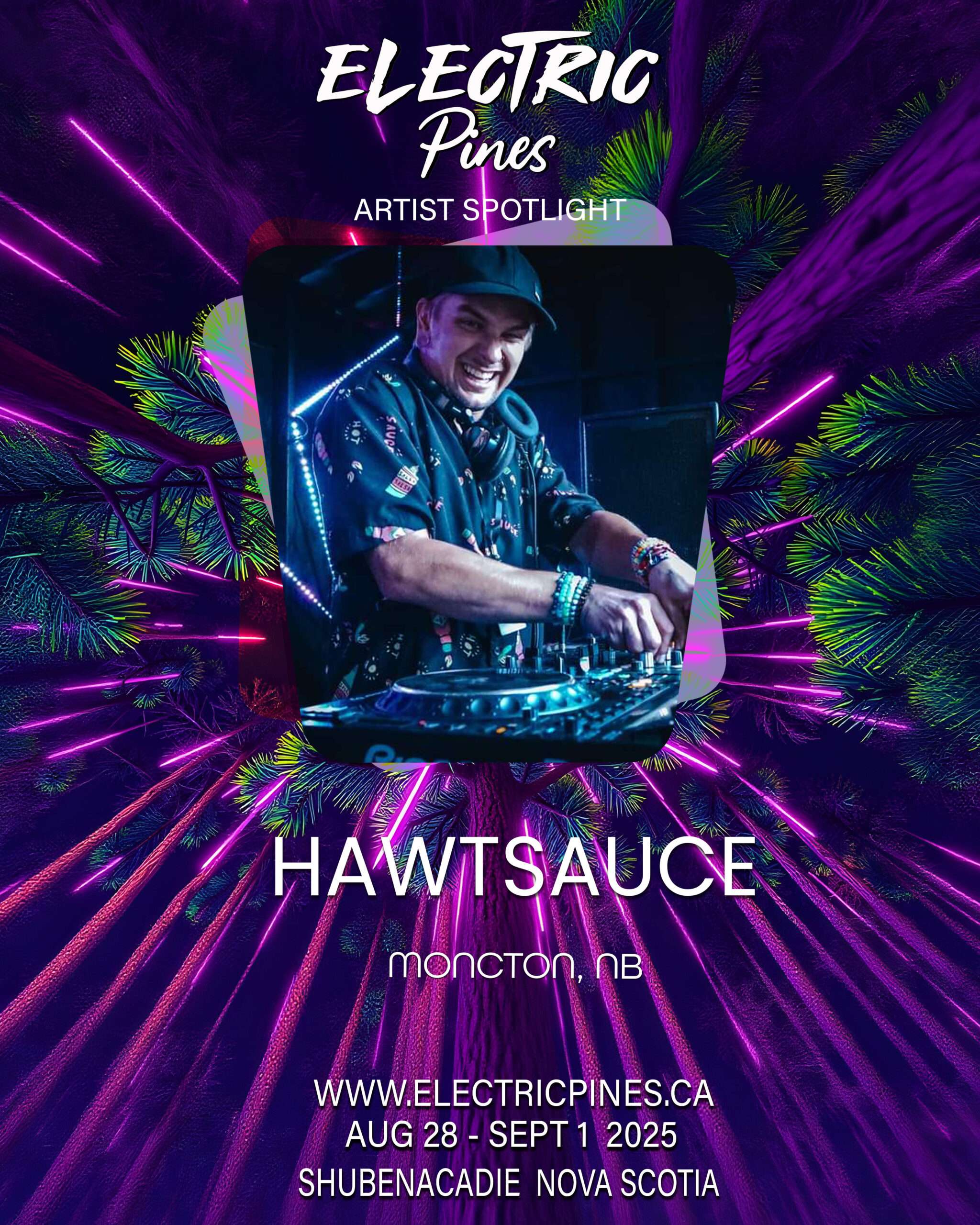 electric pines music festival, electric pines, nova scotia, canada, lineup, artists, electronic, dub, music festival