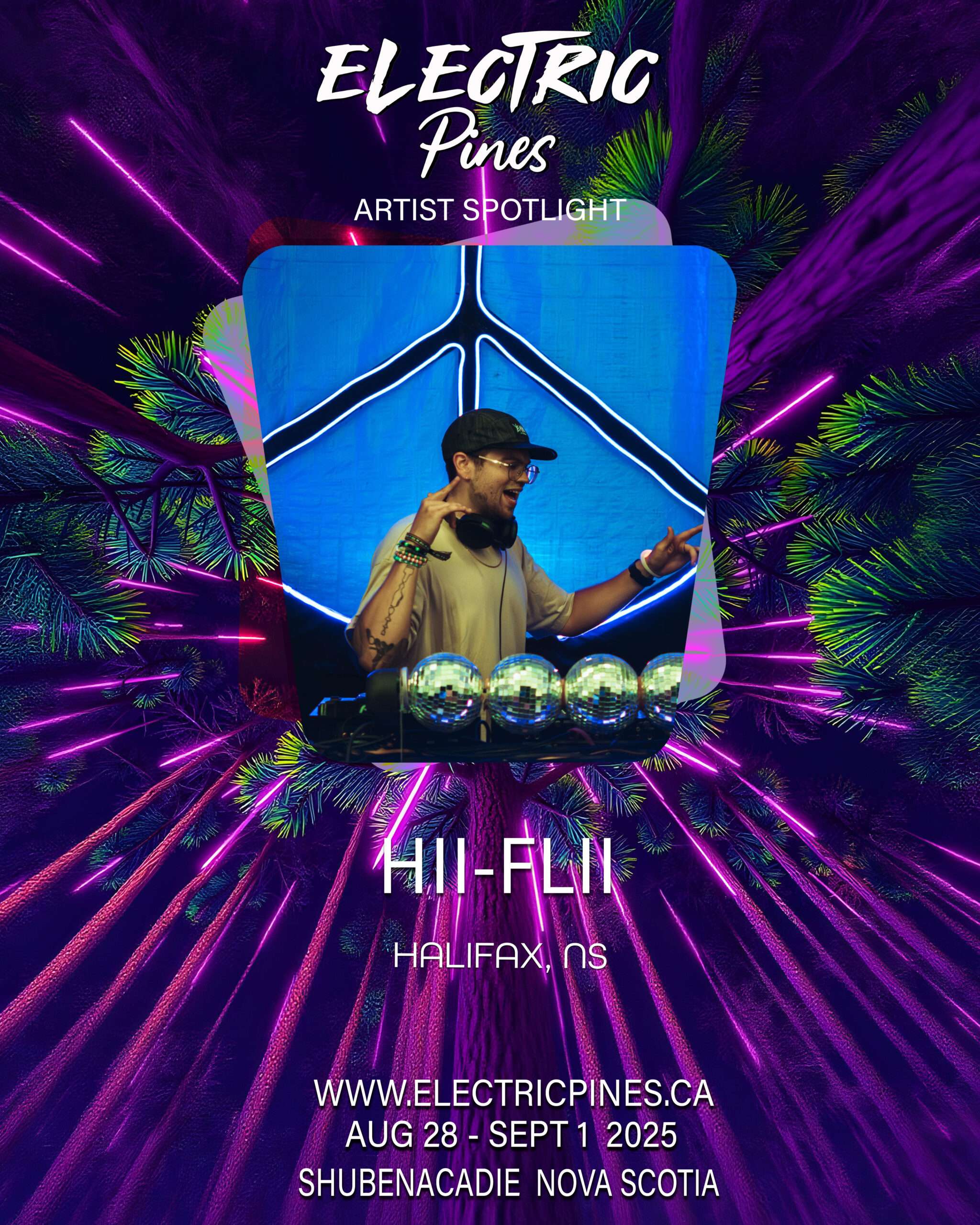 electric pines music festival, electric pines, nova scotia, canada, lineup, artists, electronic, dub, music festival