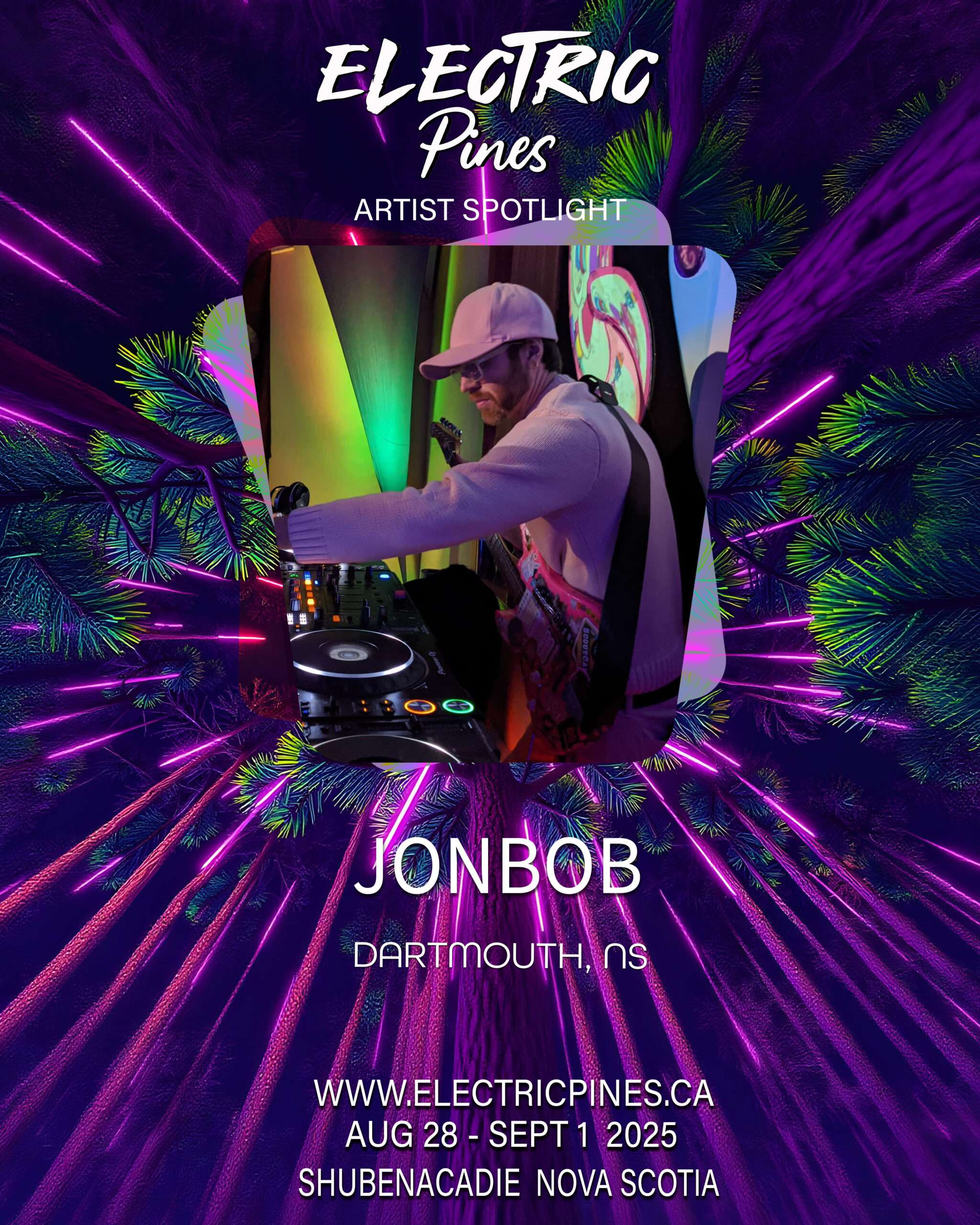 electric pines music festival, electric pines, nova scotia, canada, lineup, artists, electronic, dub, music festival