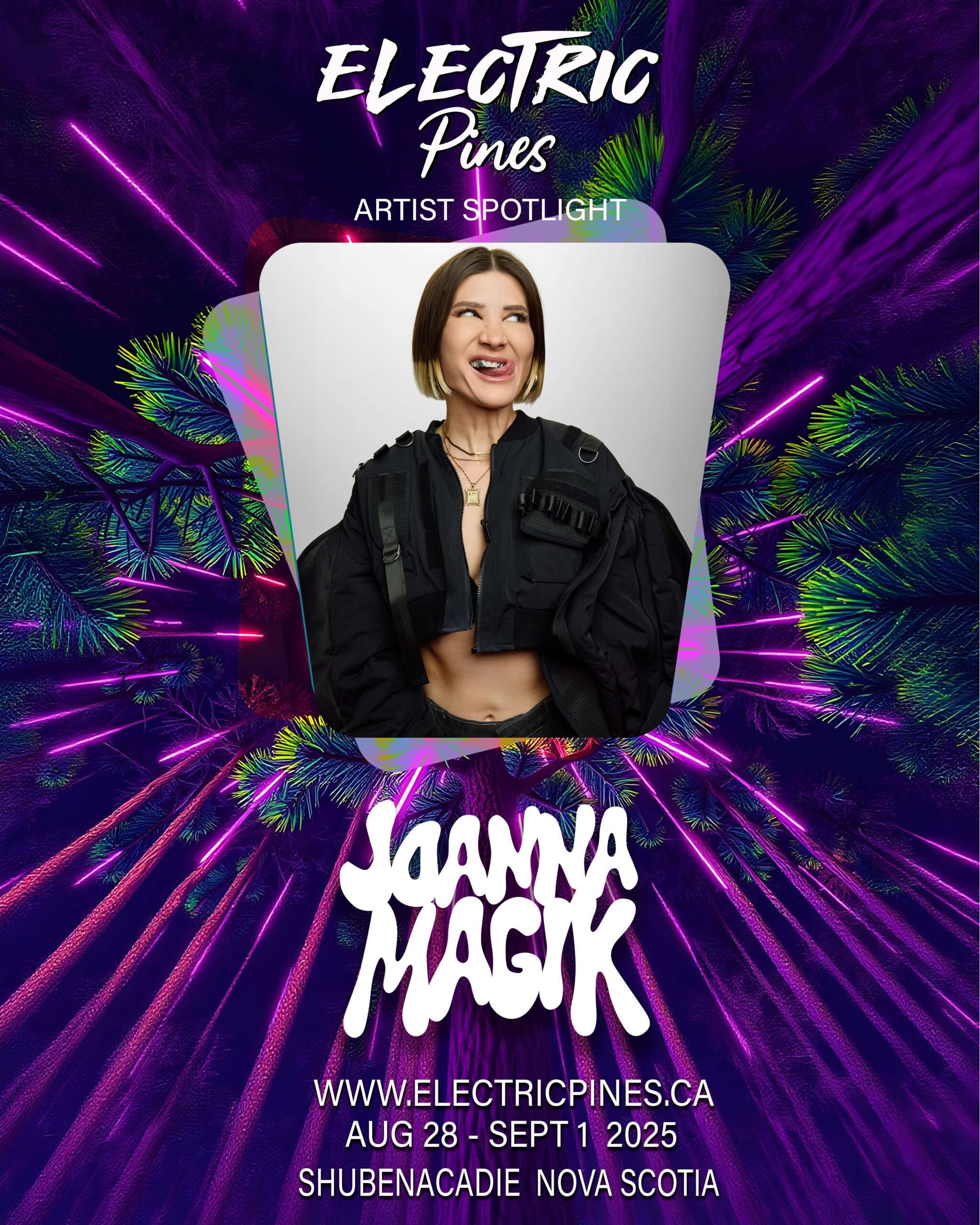 electric pines music festival, electric pines, nova scotia, canada, lineup, artists, electronic, dub, music festival