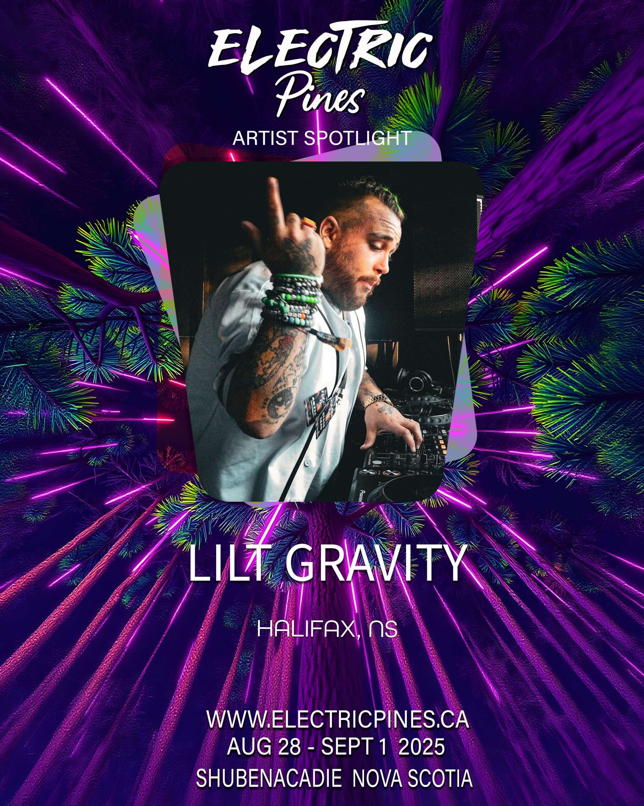 electric pines music festival, electric pines, nova scotia, canada, lineup, artists, electronic, dub, music festival