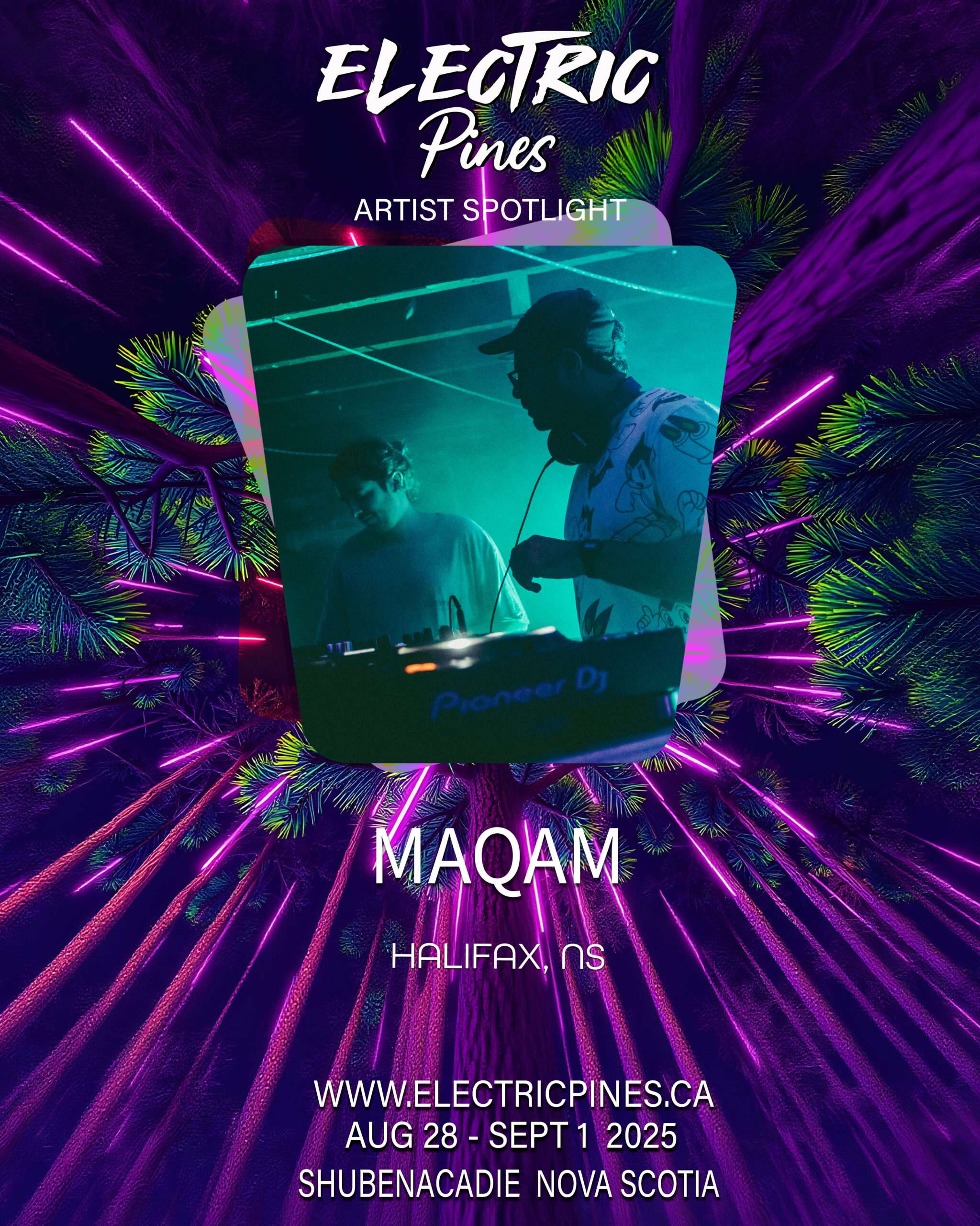 electric pines music festival, electric pines, nova scotia, canada, lineup, artists, electronic, dub, music festival