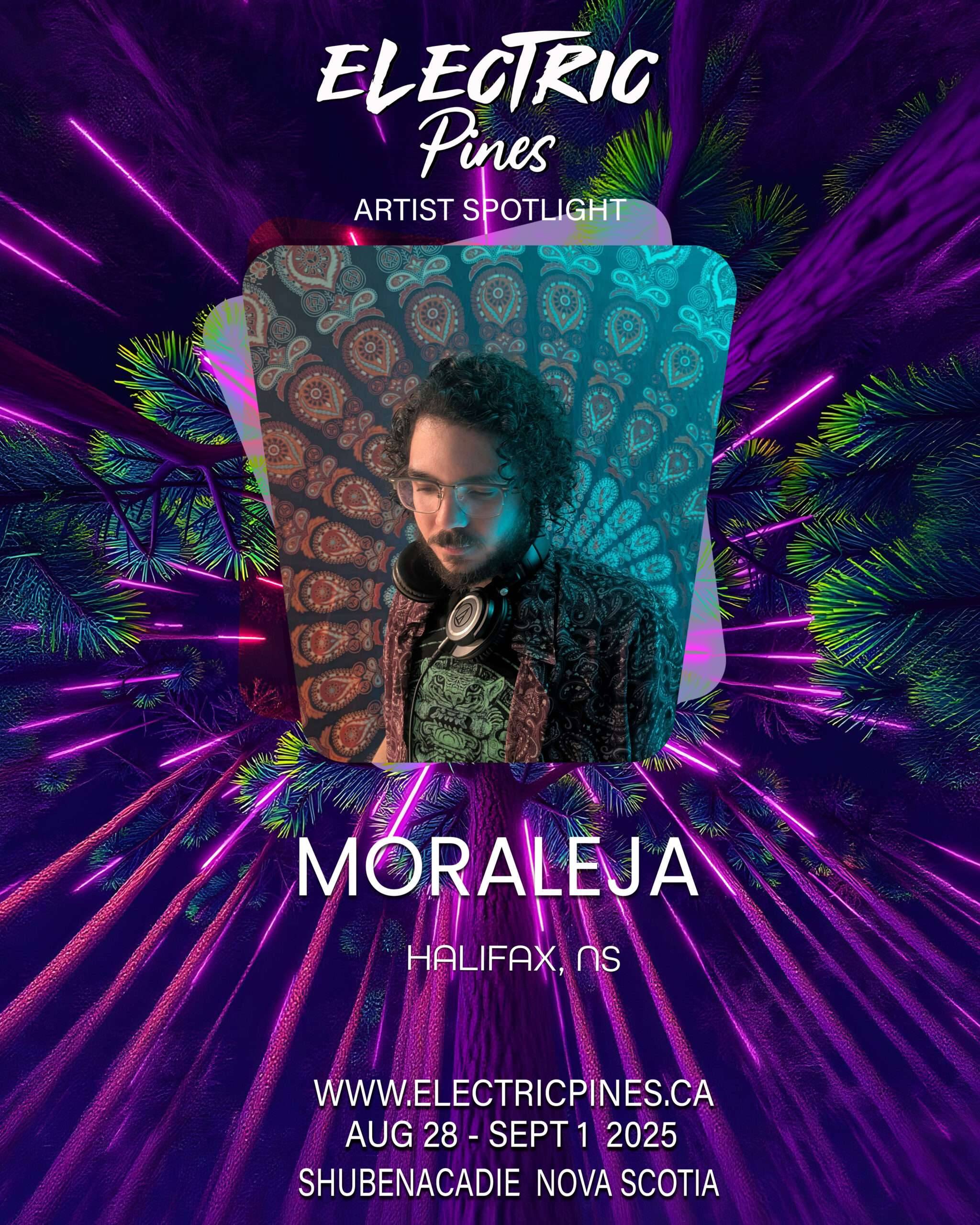 electric pines music festival, electric pines, nova scotia, canada, lineup, artists, electronic, dub, music festival