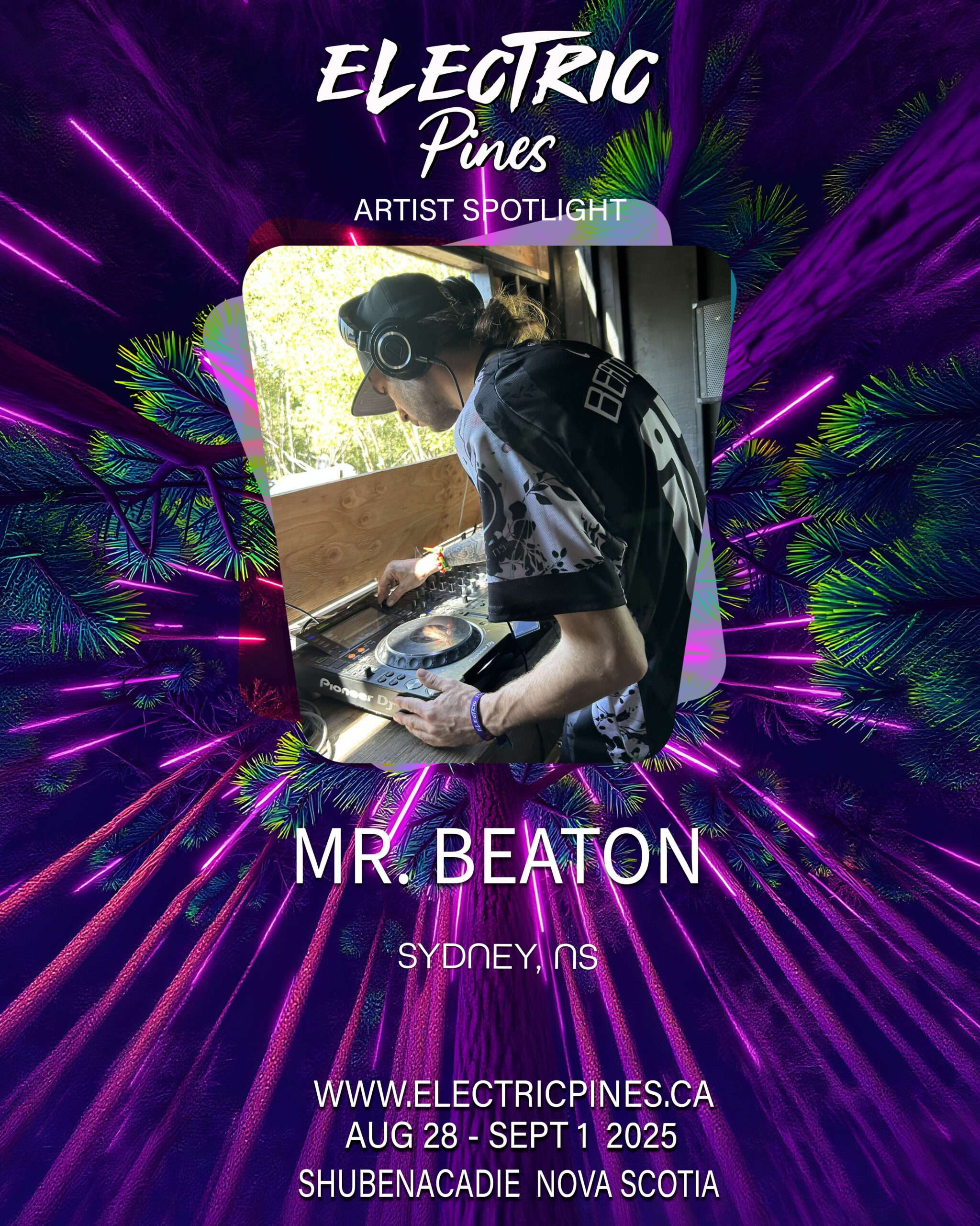 electric pines music festival, electric pines, nova scotia, canada, lineup, artists, electronic, dub, music festival
