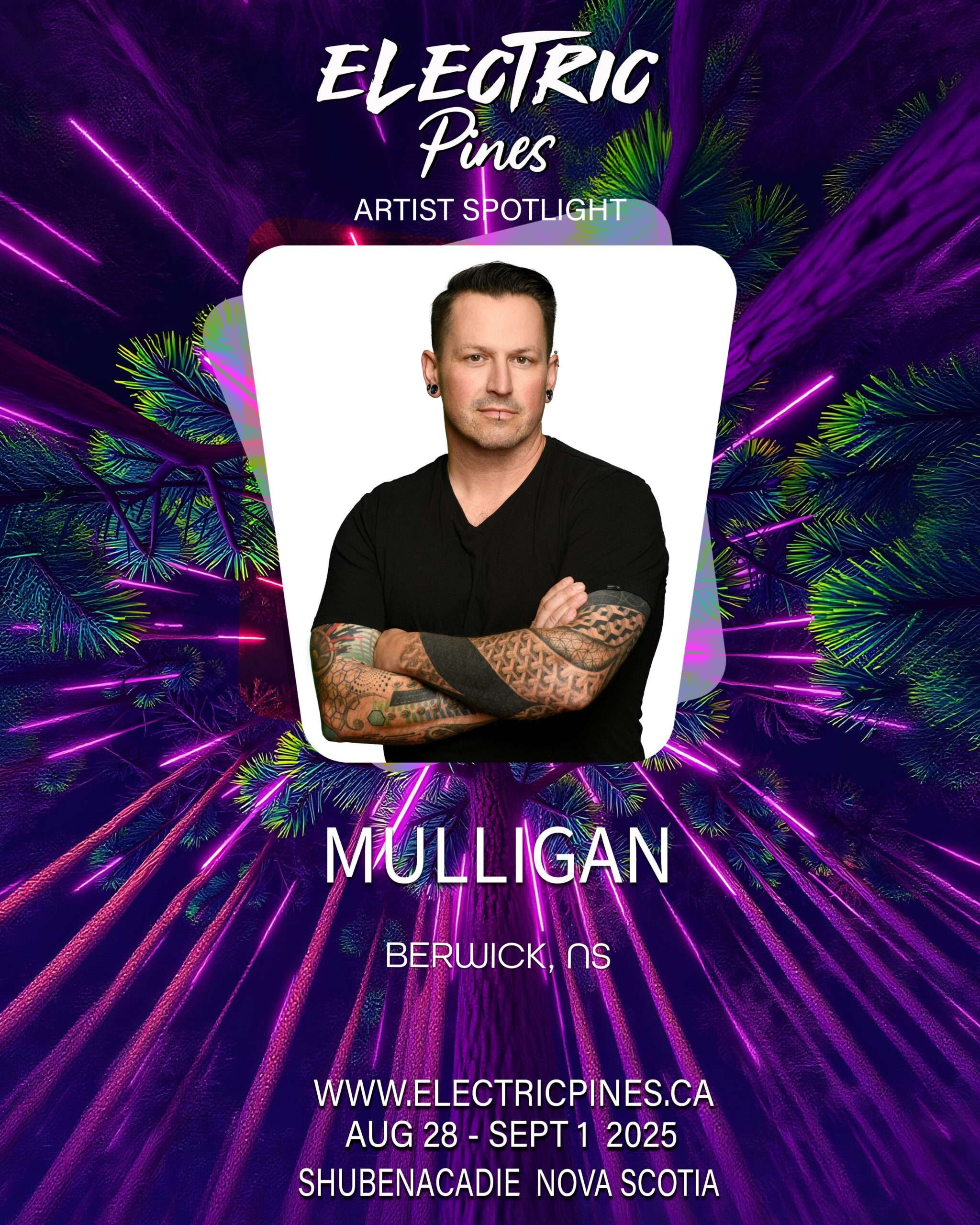 electric pines music festival, electric pines, nova scotia, canada, lineup, artists, electronic, dub, music festival