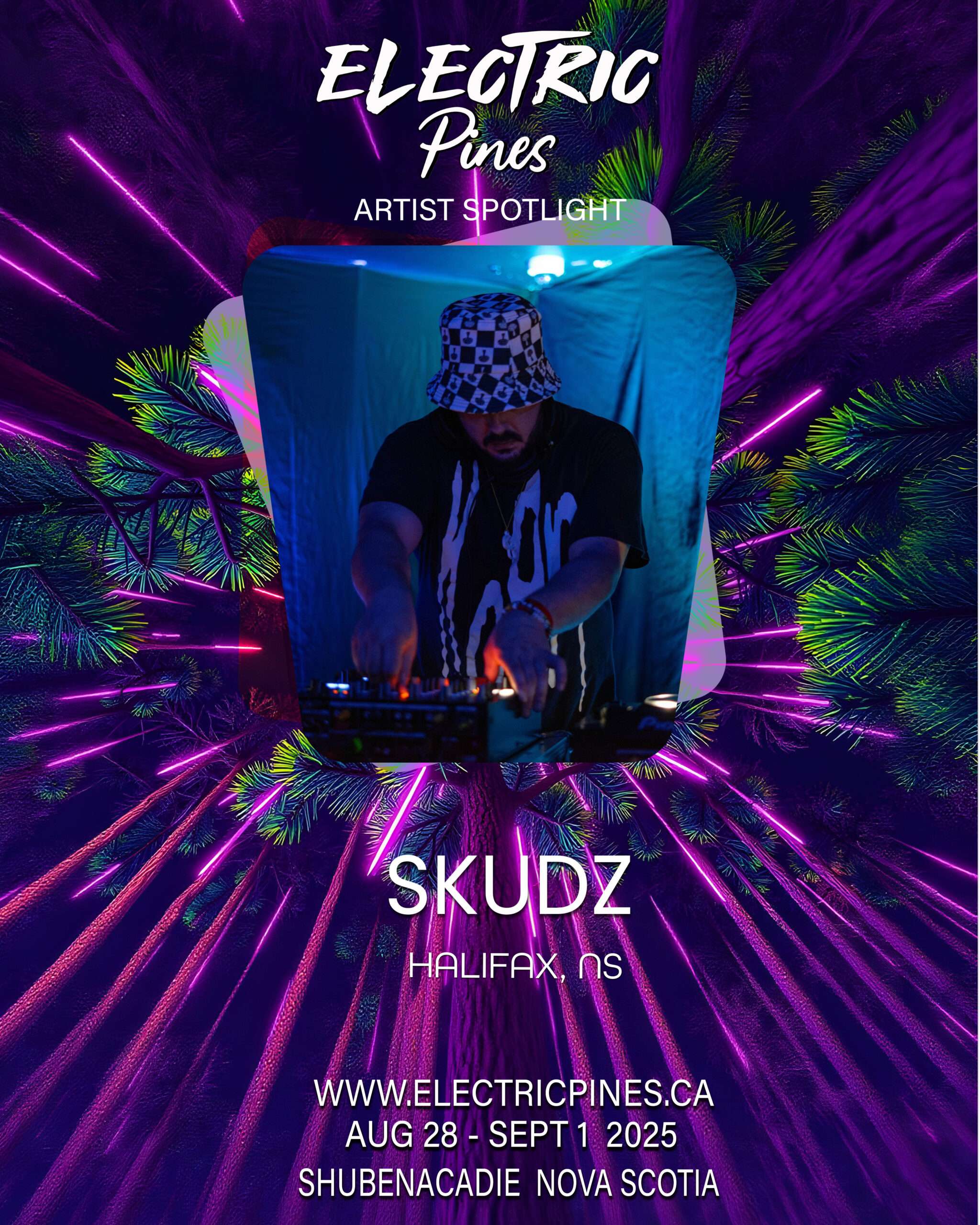 electric pines music festival, electric pines, nova scotia, canada, lineup, artists, electronic, dub, music festival