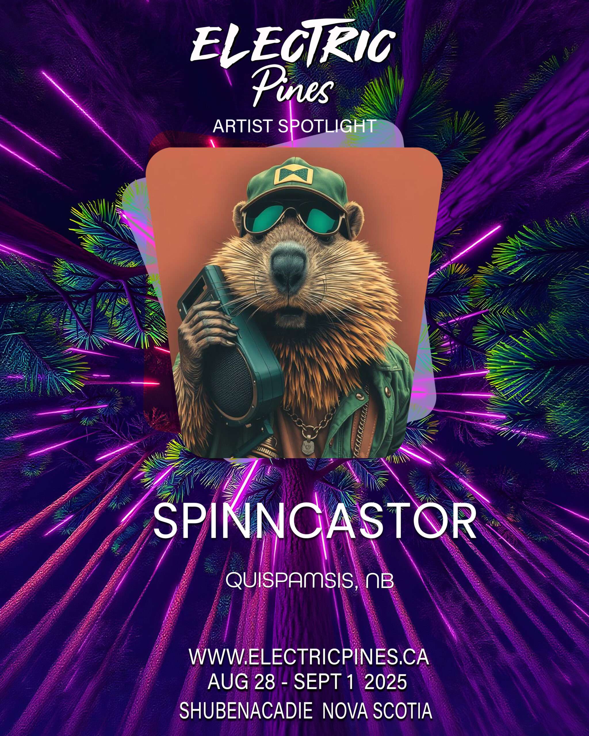 electric pines music festival, electric pines, nova scotia, canada, lineup, artists, electronic, dub, music festival
