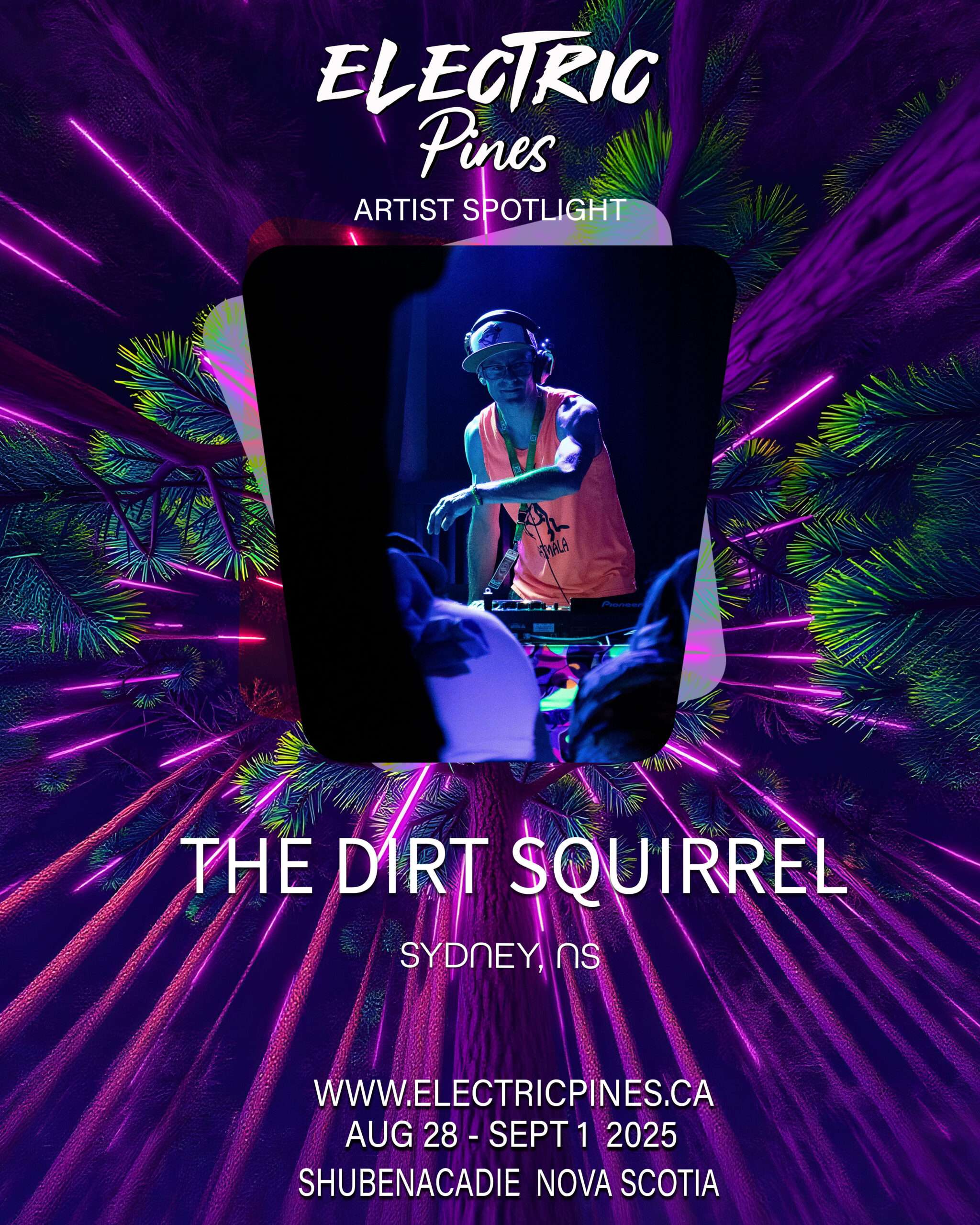 electric pines music festival, electric pines, nova scotia, canada, lineup, artists, electronic, dub, music festival