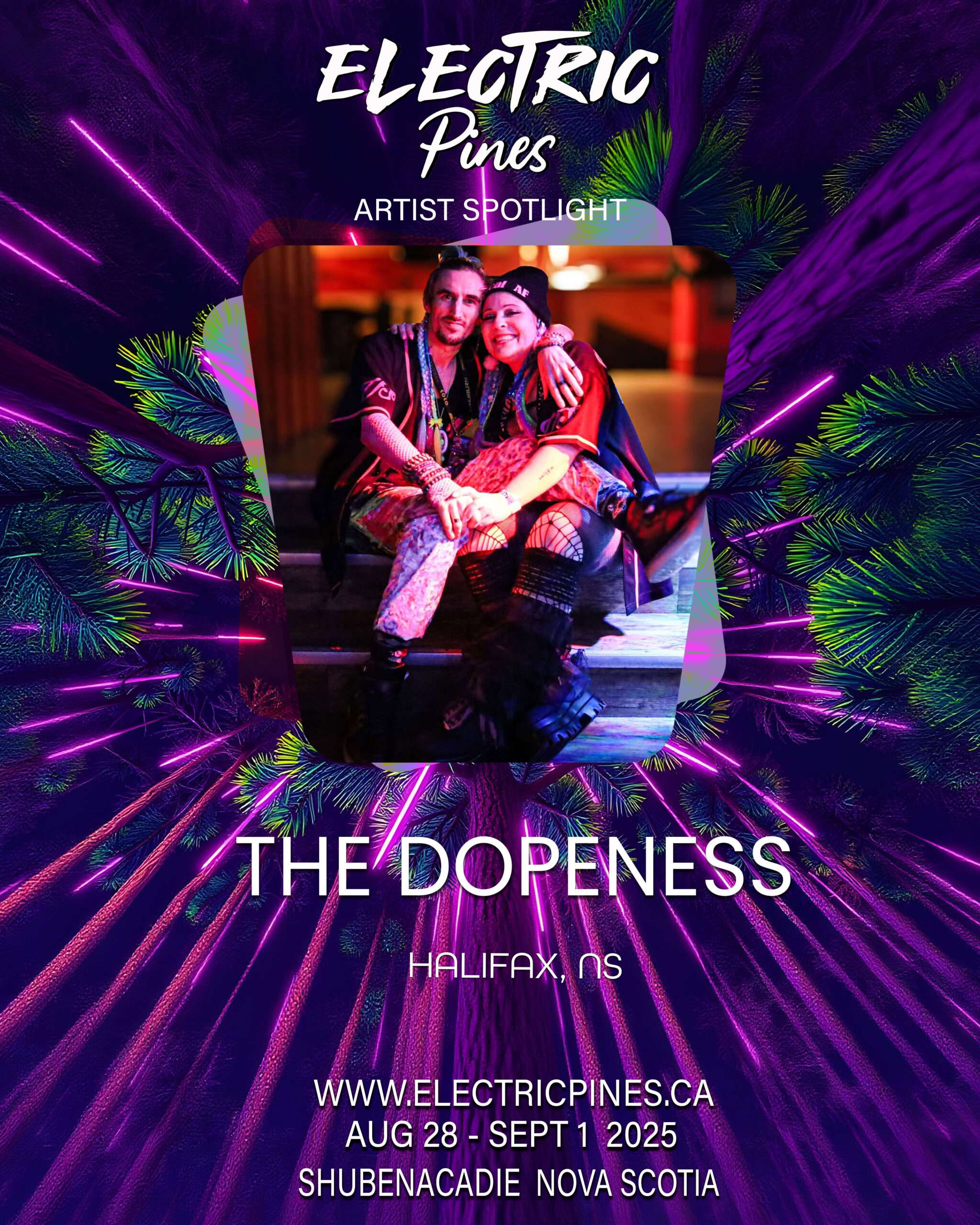 electric pines music festival, electric pines, nova scotia, canada, lineup, artists, electronic, dub, music festival