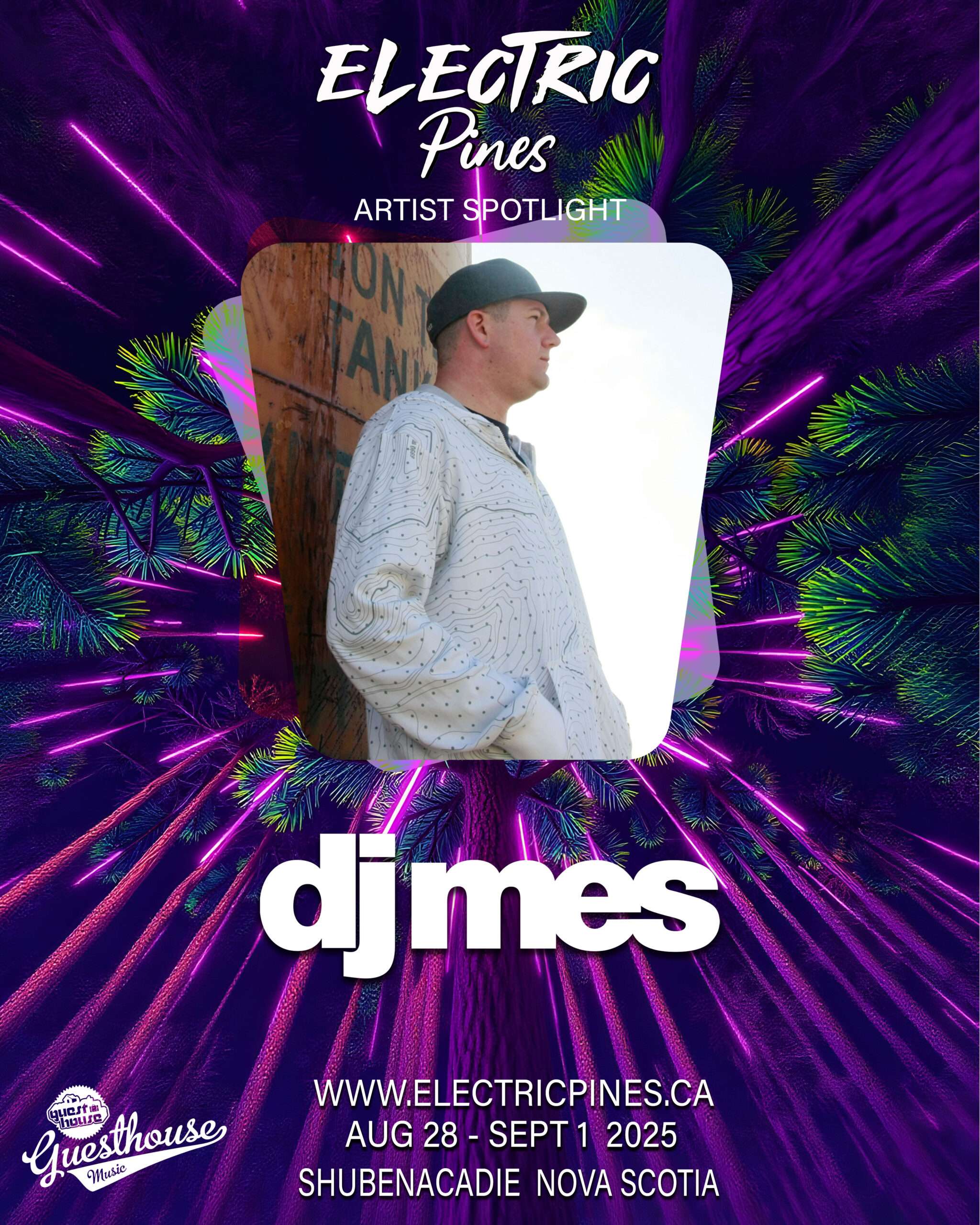 electric pines music festival, electric pines, nova scotia, canada, lineup, artists, electronic, dub, music festival