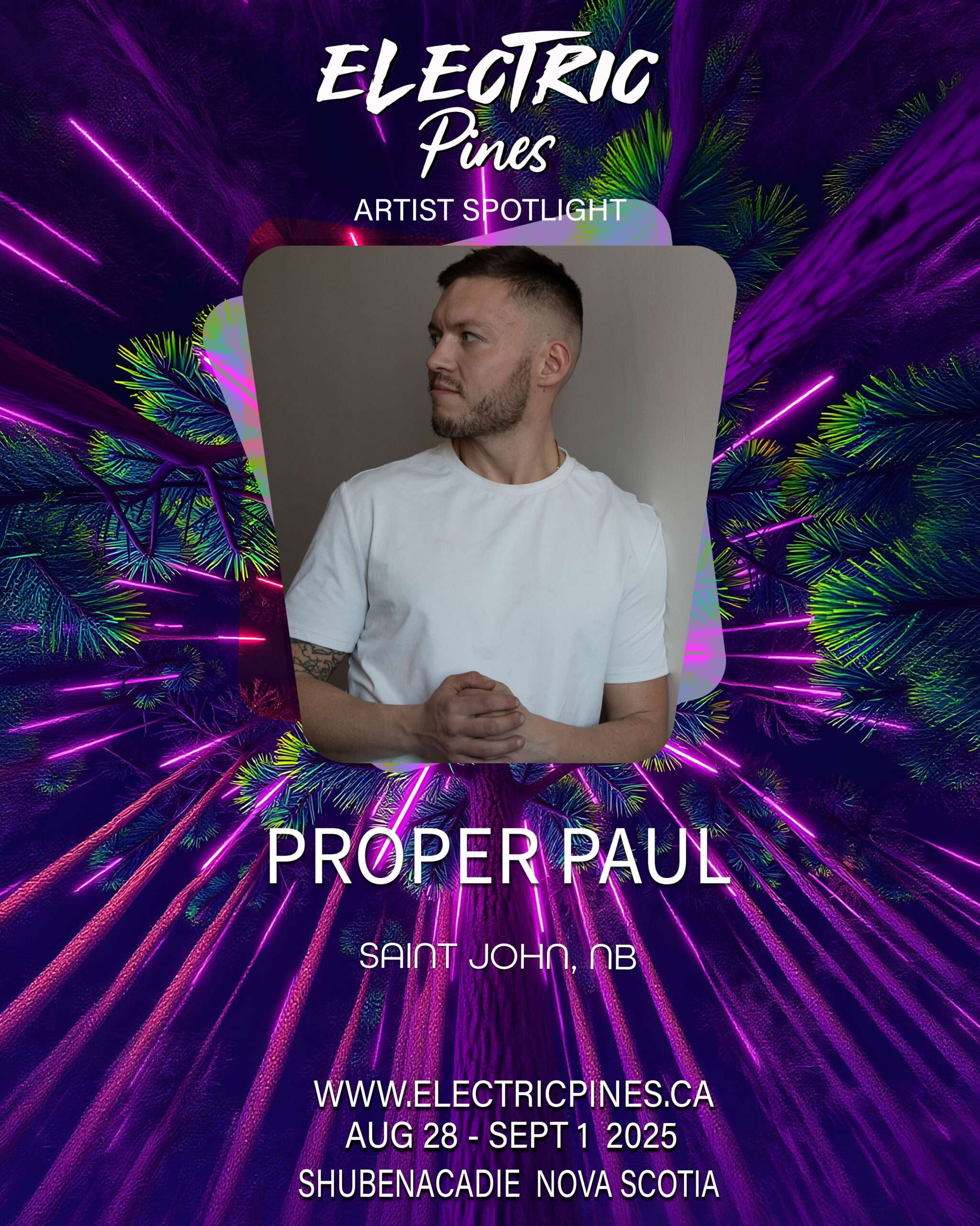 electric pines music festival, electric pines, nova scotia, canada, lineup, artists, electronic, dub, music festival